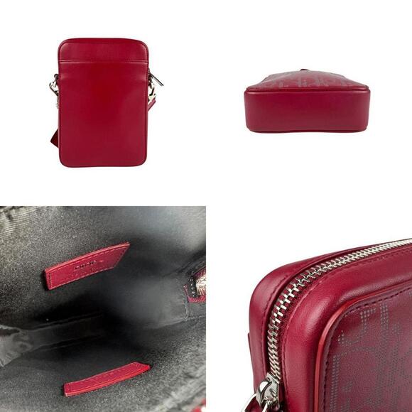 CHRISTIAN DIOR Red Leather Shoulder Bag - Picture 3 of 5